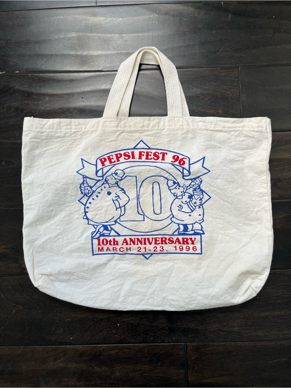Vintage 1996 Pepsifest Pepsi Canvas Tote Bag